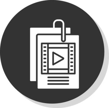 Script Glyph Shadow Circle Icon Design vector