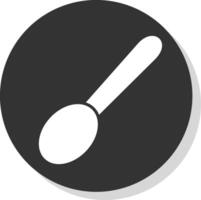 Spoon Glyph Shadow Circle Icon Design vector