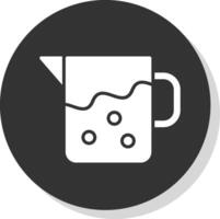 Pitcher Glyph Shadow Circle Icon Design vector