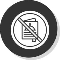 Prohibited Sign Glyph Shadow Circle Icon Design vector
