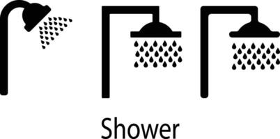 Shower illustration on white board vector