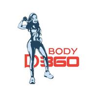 cuerpod360 - gimnasio logo variación vector