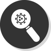 Detection Glyph Shadow Circle Icon Design vector