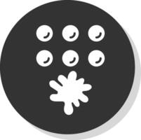 Paintballs Glyph Shadow Circle Icon Design vector