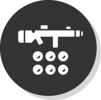 Paintball Glyph Shadow Circle Icon Design vector