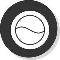 Washer Glyph Shadow Circle Icon Design vector