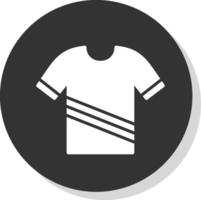 Shirt Glyph Shadow Circle Icon Design vector