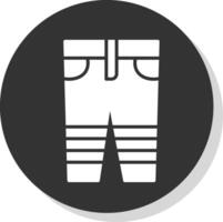 pantalones glifo sombra circulo icono diseño vector
