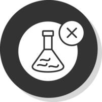 No Chemical Glyph Shadow Circle Icon Design vector