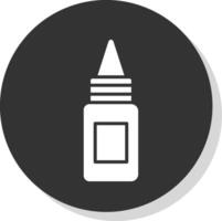 Bottle Glyph Shadow Circle Icon Design vector