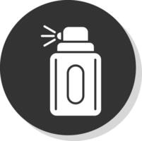 desodorante glifo sombra circulo icono diseño vector