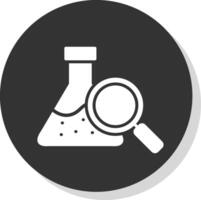 Chemical Analysis Glyph Shadow Circle Icon Design vector