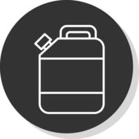 Jerry Can Glyph Due Circle Icon Design vector