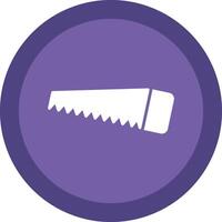 Handsaw Glyph Due Circle Icon Design vector