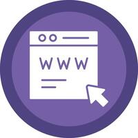 Web Page Glyph Due Circle Icon Design vector