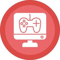 Game Development Glyph Due Circle Icon Design vector