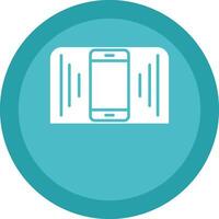 Responsive Design Glyph Due Circle Icon Design vector