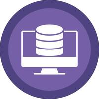 OnLine Circle Multi Circle Database Glyph Due Circle Icon Design vector