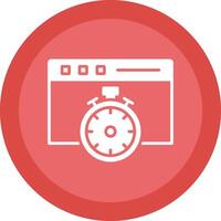 Fast Access Glyph Due Circle Icon Design vector