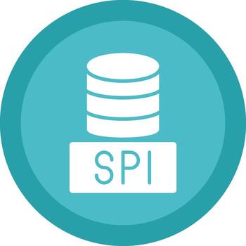 sql bases de datos glifo debido circulo icono diseño vector