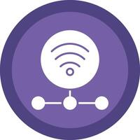 Internet Connection Glyph Due Circle Icon Design vector