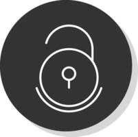 Unlock Glyph Due Circle Icon Design vector