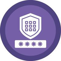 Code Security Glyph Due Circle Icon Design vector