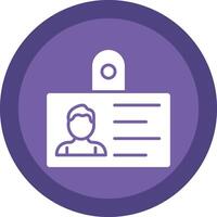 Identity Card Glyph Due Circle Icon Design vector