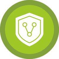 Connect Security Glyph Due Circle Icon Design vector