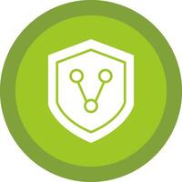 Connect Security Glyph Due Circle Icon Design vector