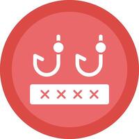Phising Glyph Due Circle Icon Design vector