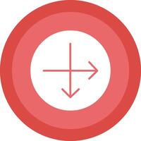 Intersect Glyph Due Circle Icon Design vector