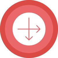 Intersect Glyph Due Circle Icon Design vector