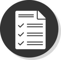 Customs Declaration Glyph Shadow Circle Icon Design vector