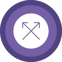 Split Glyph Due Circle Icon Design vector