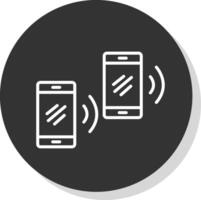 Mobile Sync Glyph Due Circle Icon Design vector