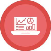 Web Analytics Glyph Due Circle Icon Design vector