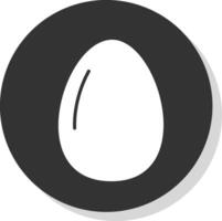 Egg Glyph Shadow Circle Icon Design vector