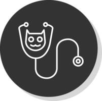 Veterinary Glyph Due Circle Icon Design vector