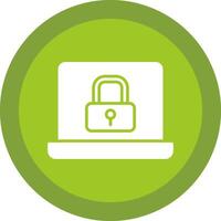 Security Glyph Due Circle Icon Design vector