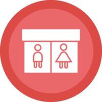 Public Toilet Glyph Due Circle Icon Design vector