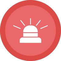 Siren Glyph Due Circle Icon Design vector