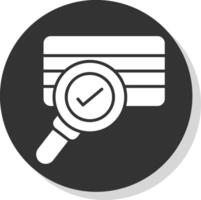 Soil Sampling Glyph Shadow Circle Icon Design vector
