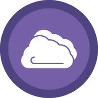 Cloud Glyph Due Circle Icon Design vector