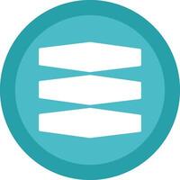 Layers Glyph Due Circle Icon Design vector