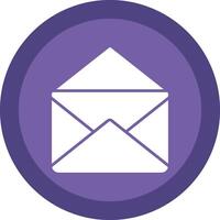 correo glifo debido circulo icono diseño vector