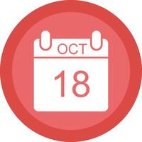 October Glyph Due Circle Icon Design vector