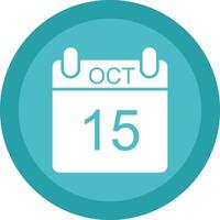 October Glyph Due Circle Icon Design vector