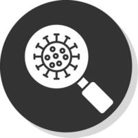 Search Infaction Glyph Shadow Circle Icon Design vector