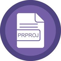 PRPROJ File Format Glyph Due Circle Icon Design vector